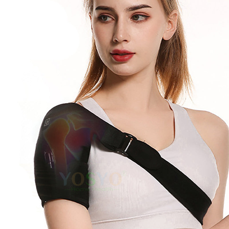 Electric Heating Heated Shoulder Brace Wrap Shoulder Massage Support Belt Strap for Arm Shoulder Fitness Brace Keep Warm Image 4