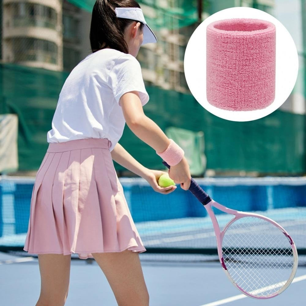 Towel Sports Wristbands Tennis Sweat Bands Basketball Volleyball Wrist Guard Quick Dry Athletic Exercise Wrist Brace Image 2