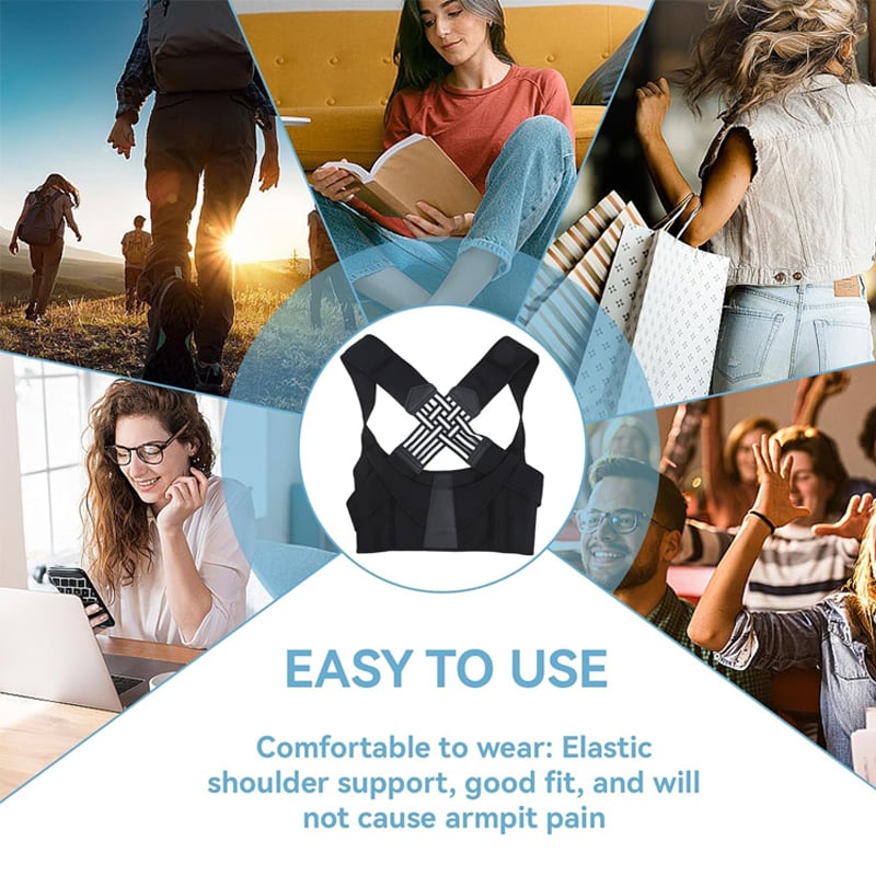 Back Posture Corrector Brace for Women breathable Back Posture Correction back support belt Adjustable shoulder for Image 2