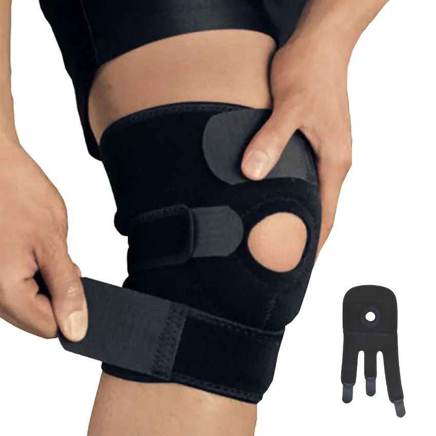 Knee Brace with Side Stabilizers Breathable Adjustable Knee Support Suitable for Sport Training and Knee Pain Image 1