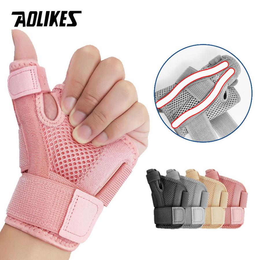 AOLIKES 1PCS Flexible Splint Wrist Thumb Support Brace for Tendonitis Arthritis Thumb Protector Guard Fits Right and Image 1