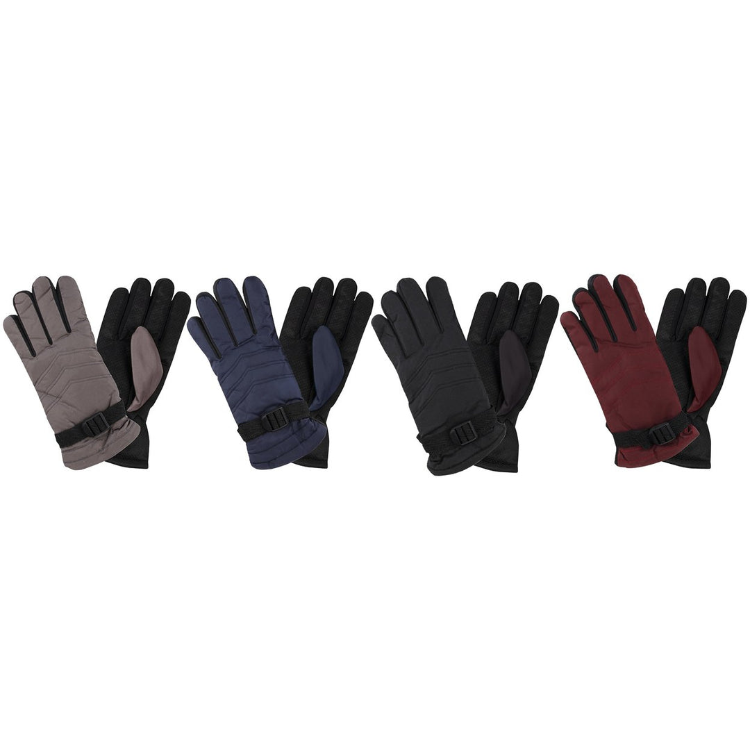 3-Pairs of Randomly Selected Womens Winter Warm Ultra-Soft Adjustable Ski Gloves Image 4