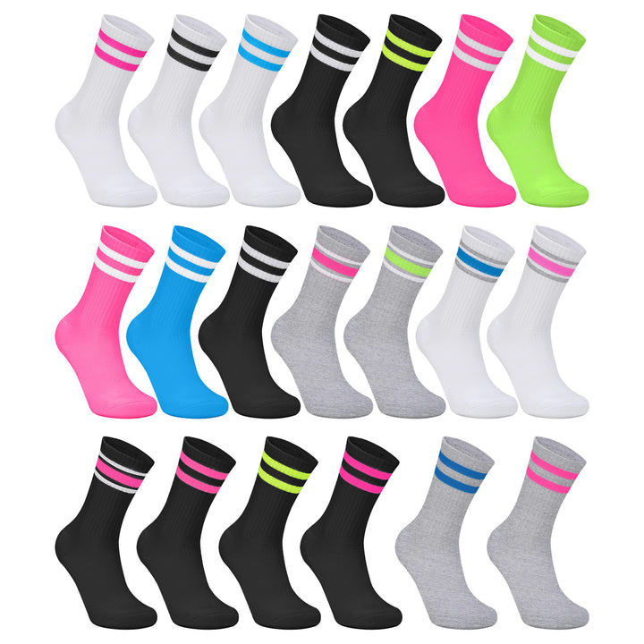 10-Pairs of Randomly Selected Womens Ultra-Soft Cozy Moisture-Wicking Athletic Sporty Crew Socks Image 1