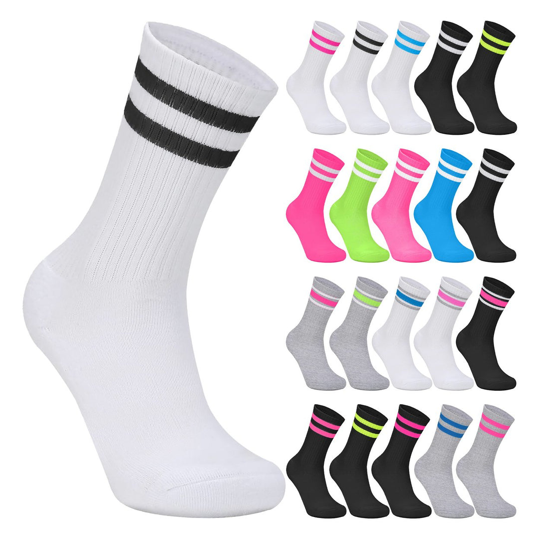 10-Pairs of Randomly Selected Womens Ultra-Soft Cozy Moisture-Wicking Athletic Sporty Crew Socks Image 2