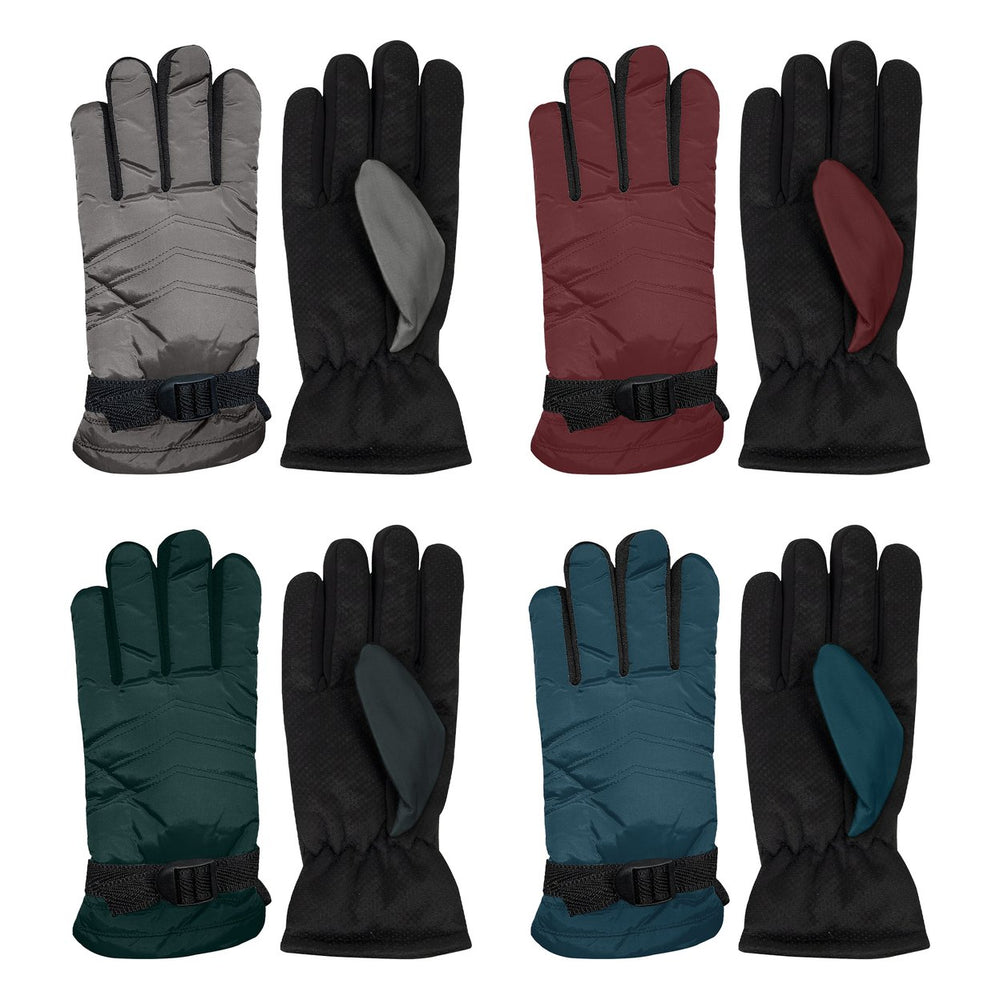 2-Pairs Womens Winter Warm Ultra-Soft Adjustable Ski Gloves Image 2