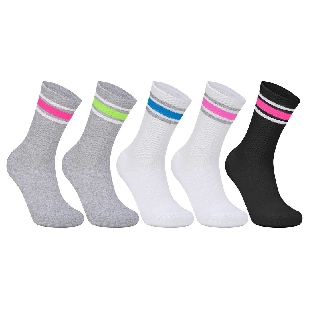 5-Pairs Womens Ultra-Soft Cozy Moisture-Wicking Athletic Sporty Crew Socks Image 11