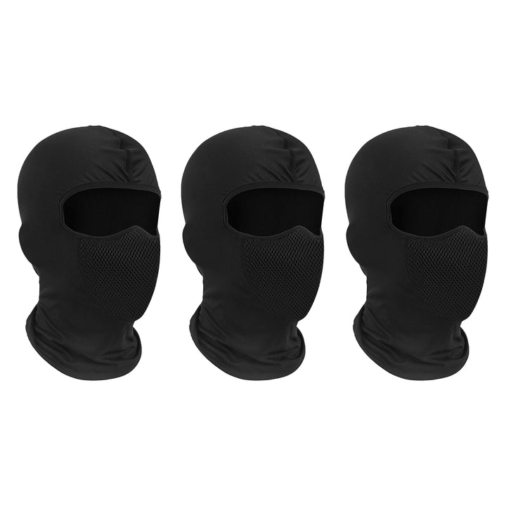 3-Piece Mens Winter Warm Lightweight Stretchy Breathable Full Face Mask Image 1