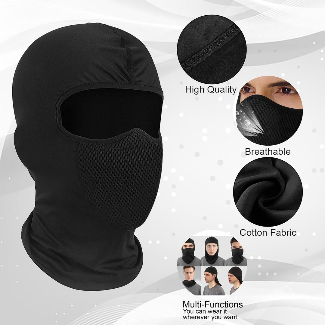 1-Piece Mens Winter Warm Lightweight Stretchy Breathable Full Face Mask Image 8