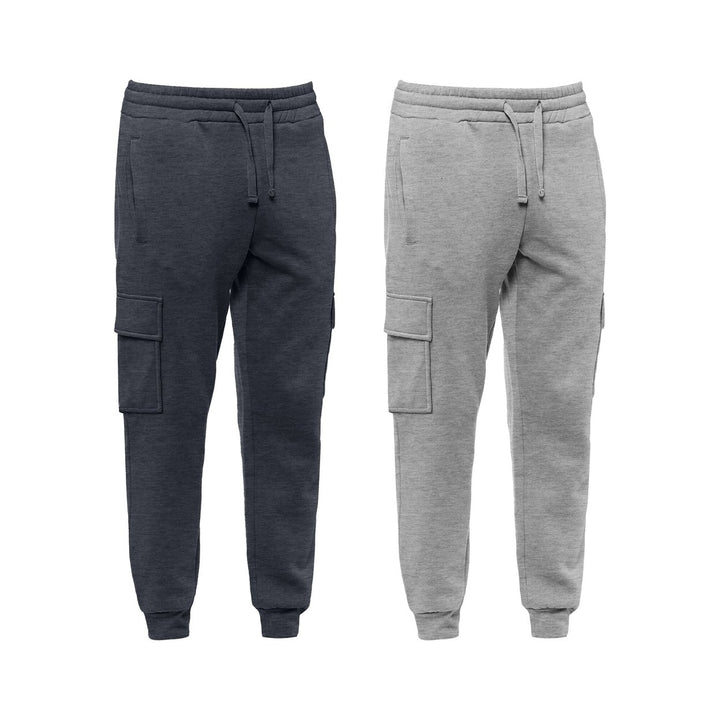 2-Piece Mens Winter Warm Ultra-Soft Comfortable Tapered Fit Cargo Joggers Image 7