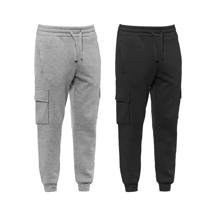 2-Piece Mens Winter Warm Ultra-Soft Comfortable Tapered Fit Cargo Joggers Image 8