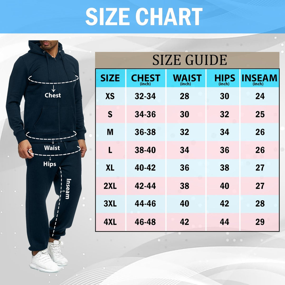 2-Piece Mens Winter Warm Soft Comfy Fleece Lined Hoodie and Jogger Sweat Set Loungewear Tracksuit Image 6