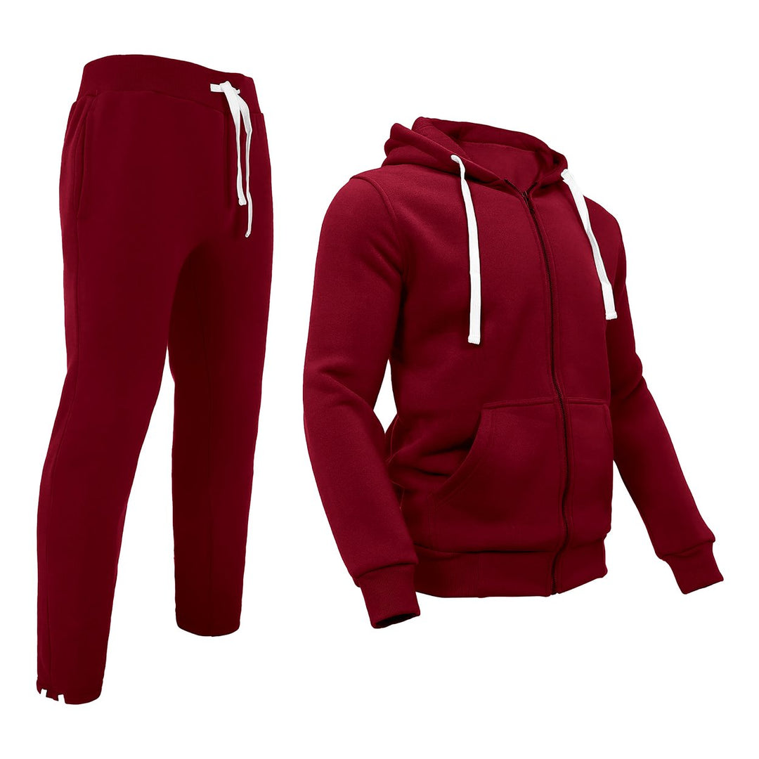 2-Piece Mens Winter Warm Soft Comfy Fleece Lined Hoodie and Jogger Sweat Set Loungewear Tracksuit Image 8