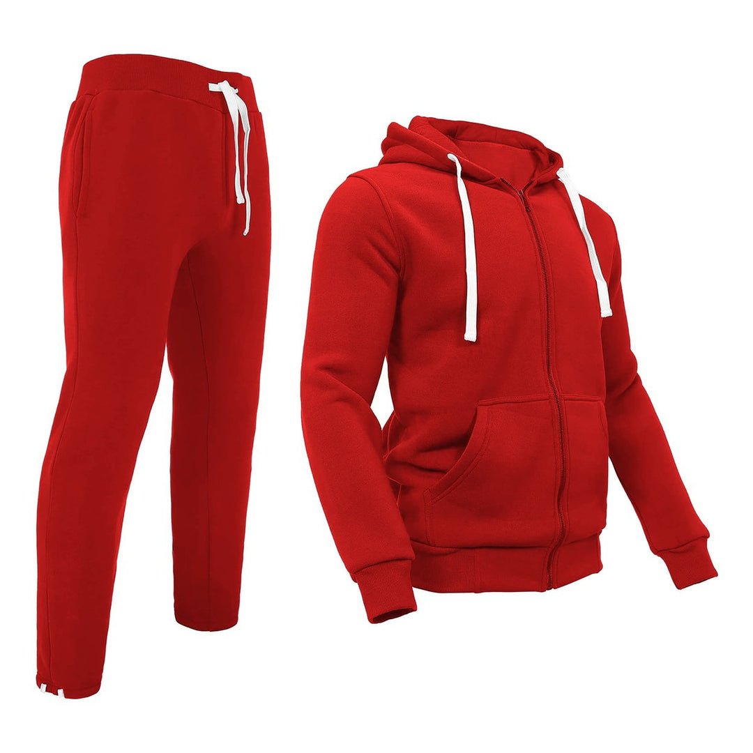 2-Piece Mens Winter Warm Soft Comfy Fleece Lined Hoodie and Jogger Sweat Set Loungewear Tracksuit Image 9