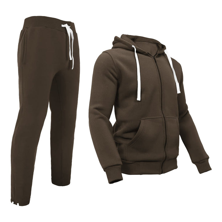 2-Piece Mens Winter Warm Soft Comfy Fleece Lined Hoodie and Jogger Sweat Set Loungewear Tracksuit Image 10