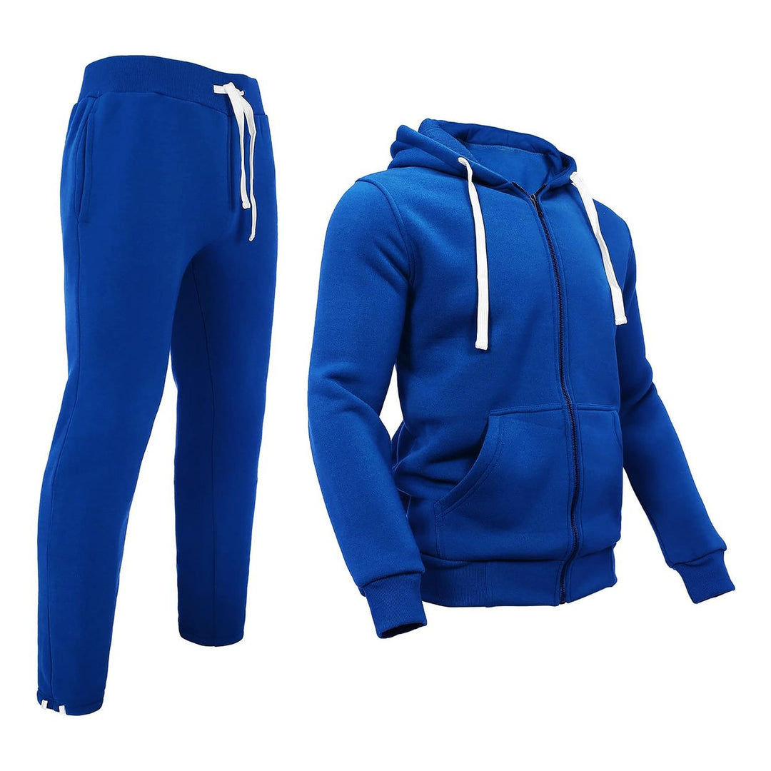 2-Piece Mens Winter Warm Soft Comfy Fleece Lined Hoodie and Jogger Sweat Set Loungewear Tracksuit Image 11