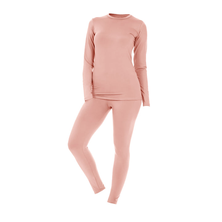 2-Pieces Womens Fleece Lined Thermal Set Cotton Blend Ideal for Layering and Winter Warmth Image 11