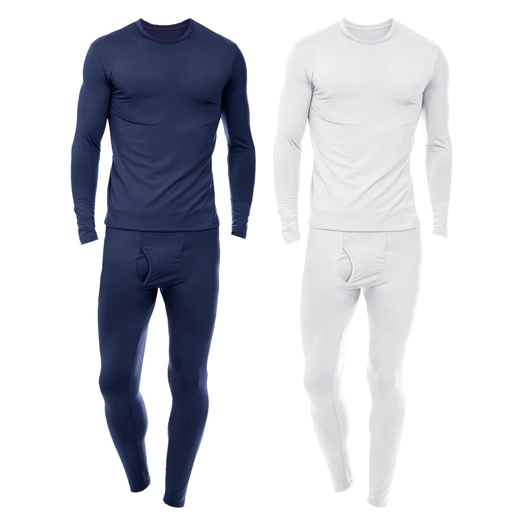 4-Piece Mens Winter Warm Ultra-Soft Fleece-Lined Thermal Underwear Set Image 9