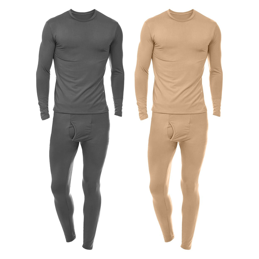 4-Piece Mens Winter Warm Ultra-Soft Fleece-Lined Thermal Underwear Set Image 10