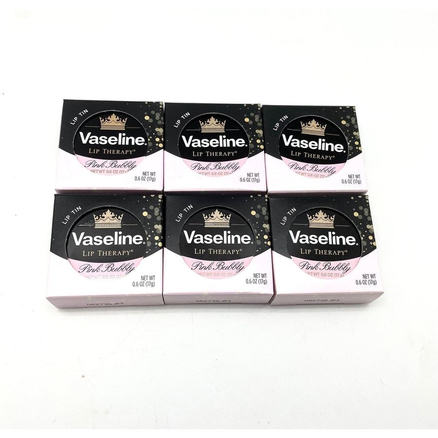 Vaseline Lip Therapy Lip Balm 6 Pack Limited Edition Pink Bubbly 0.6 oz Image 1