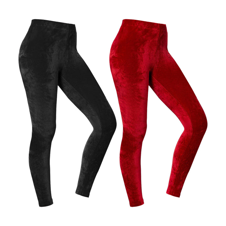 1-Piece Womens Ultra-Soft Cozy Comfortable Stretch Fit Velour Leggings Image 3