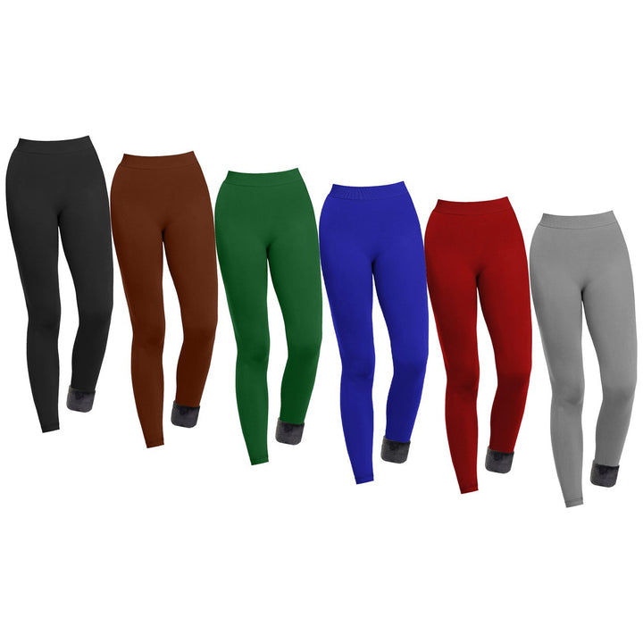 1-Piece Womens Ultra-Soft Winter Warm Comfortable Stretch faux Lined Leggings Image 6