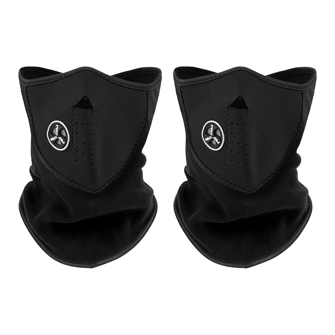 2-Piece Mens Winter Warm Breathable Windproof Fleece Lined Half Face Mask Image 1