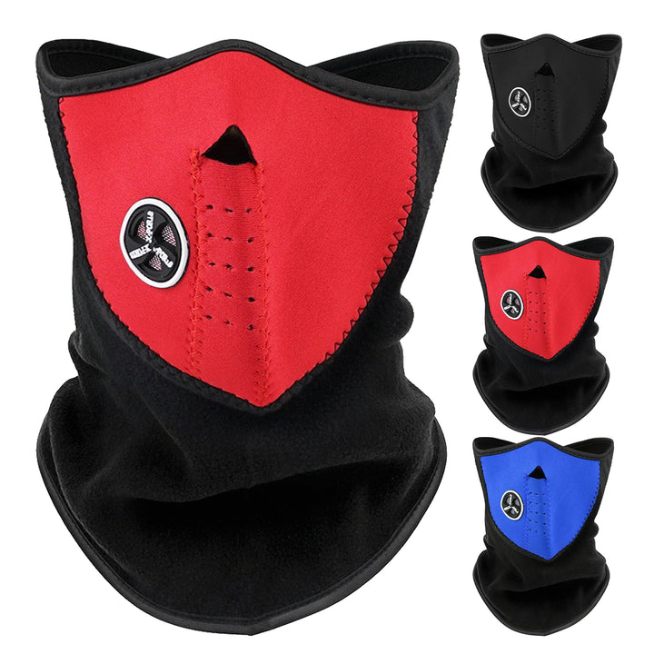 3-Piece Mens Winter Warm Breathable Windproof Fleece Lined Half Face Mask Image 4