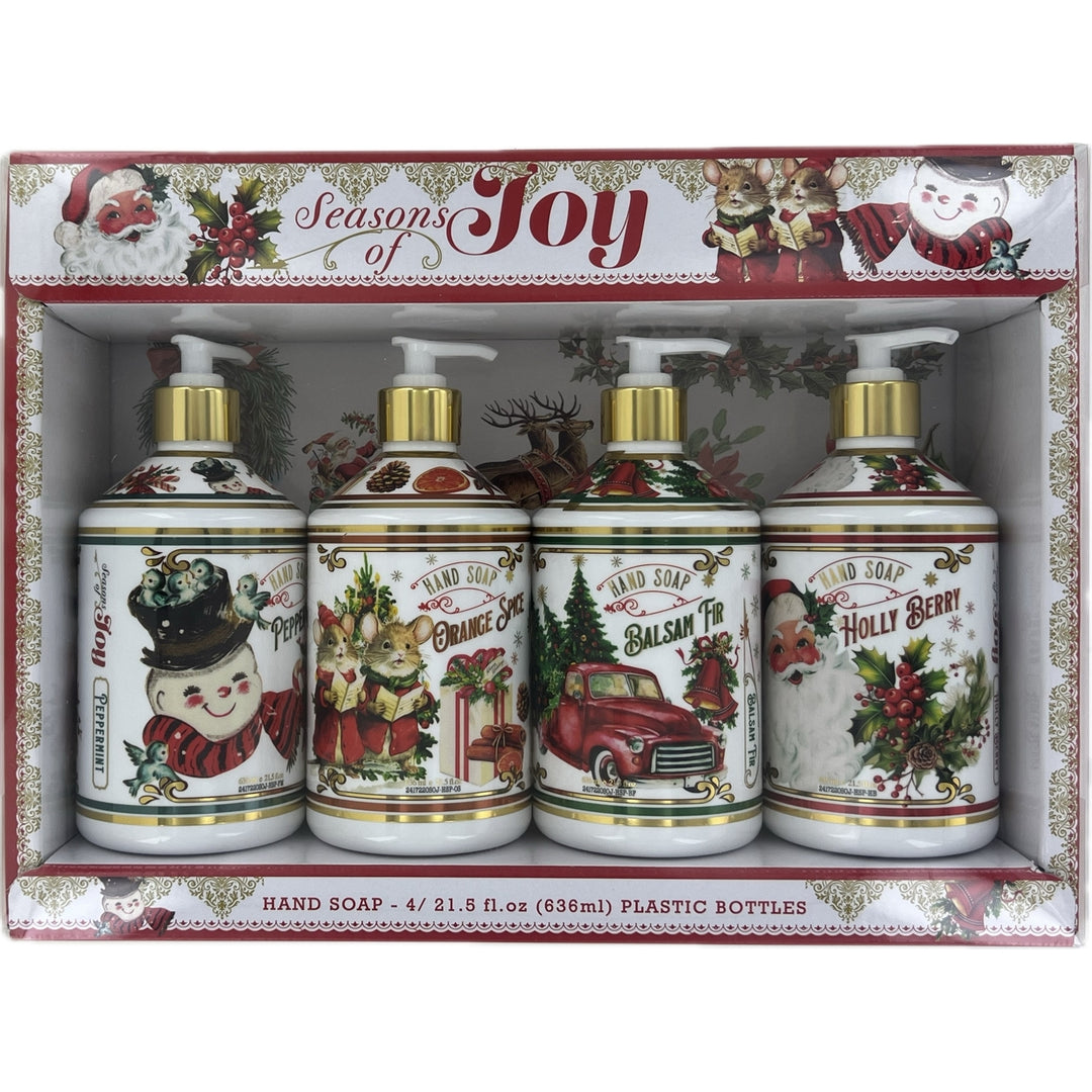 Home and Body Seasons of Joy Hand Soap Collection 21.5 Fluid Ounce (Pack of 4) Image 1