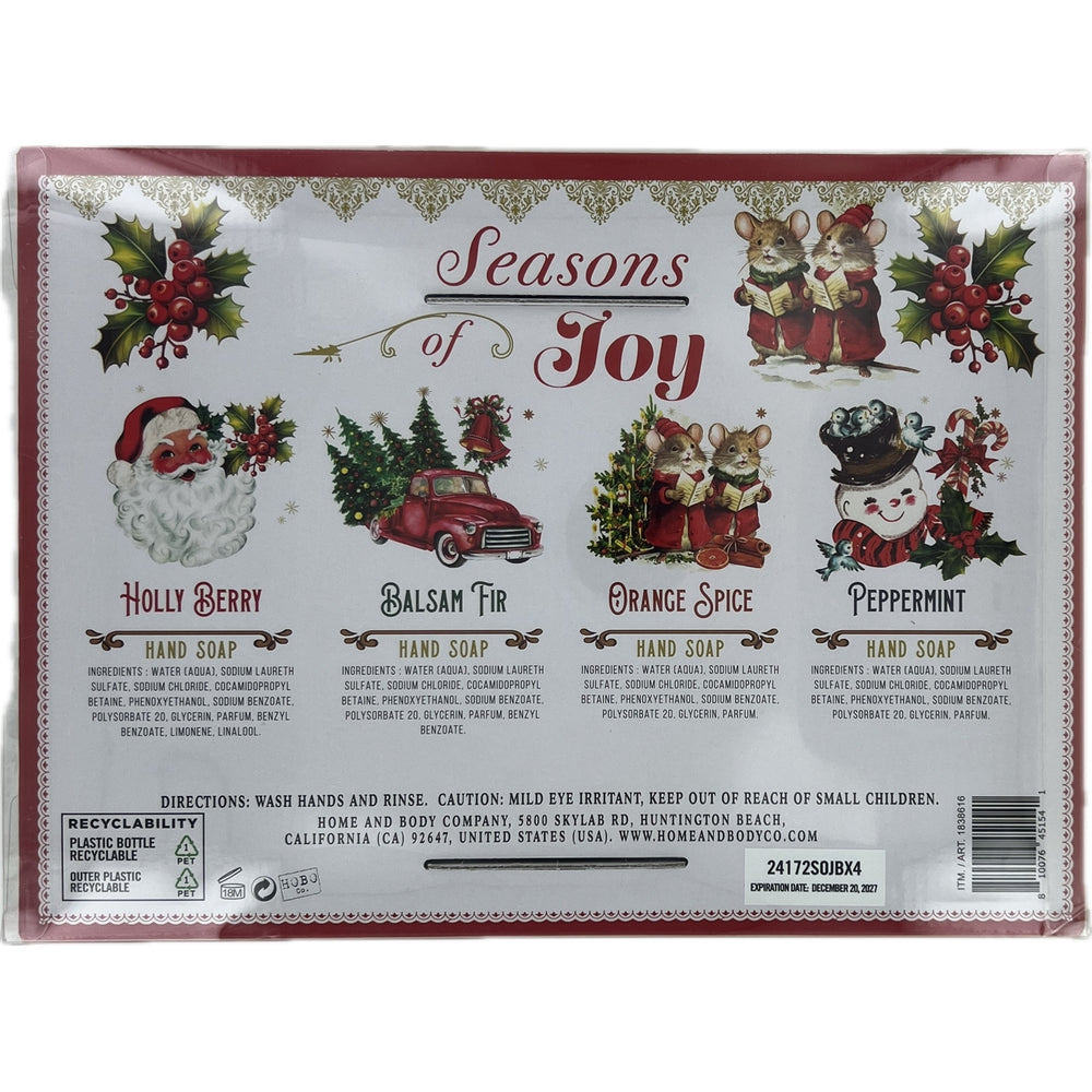 Home and Body Seasons of Joy Hand Soap Collection 21.5 Fluid Ounce (Pack of 4) Image 2