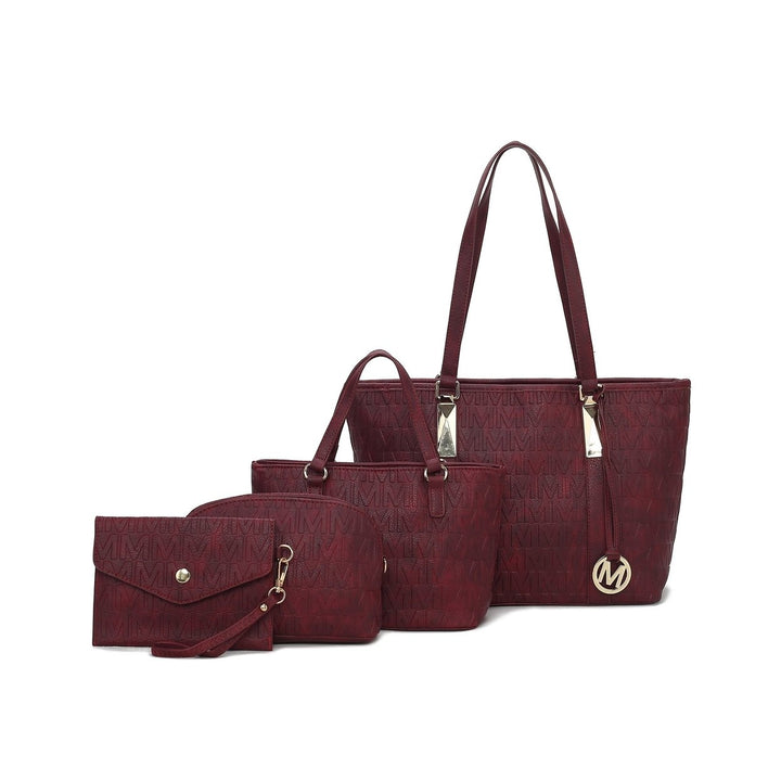 MKFCollection Arya Signature Tote and Set - Vegan Leather Designer Handbag Image 1