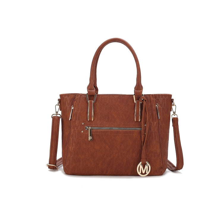 MKFCollection Cairo Signature Shoulder Bag - Vegan Leather Designer Handbag Image 1