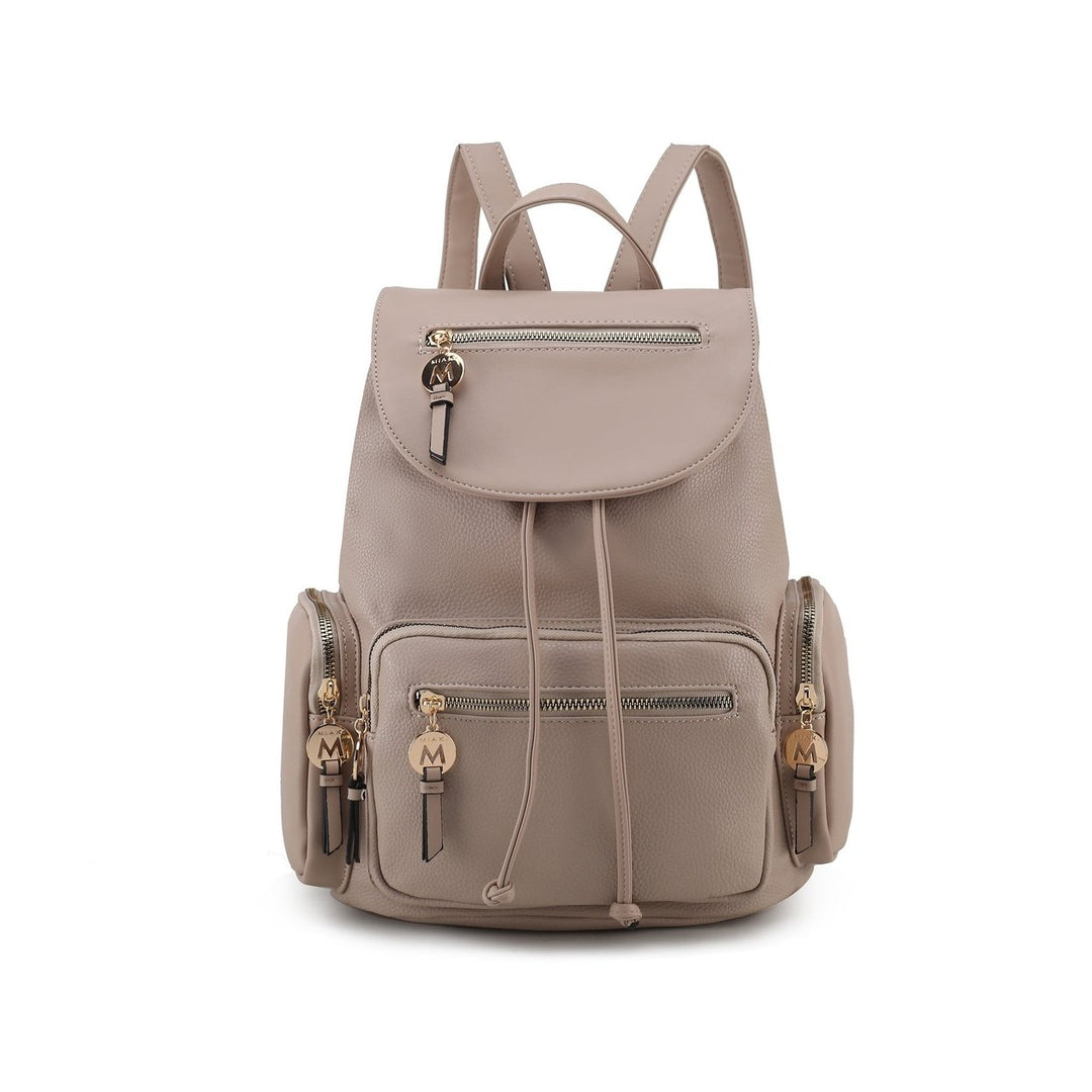 MKFCollection Ivanna Oversized Backpack - Vegan Leather Designer Handbag Image 1