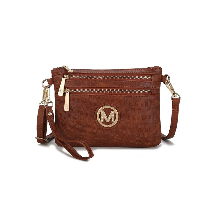 MKFCollection Roonie Signature Phone Crossbody Bag - Vegan Leather Designer Image 1