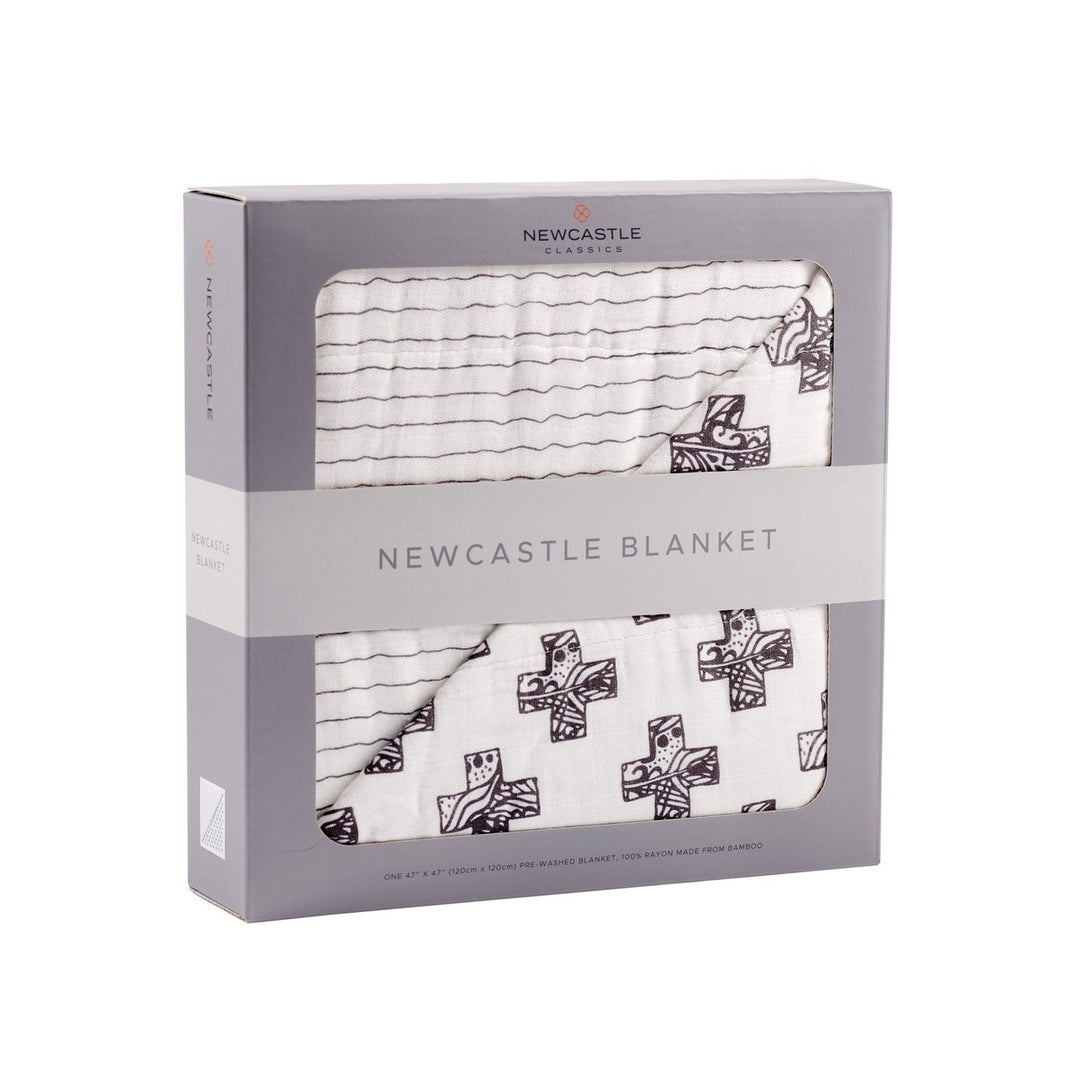 Nordic Stamp and Pencil Stripe Bamboo Newcastle Blanket Image 4