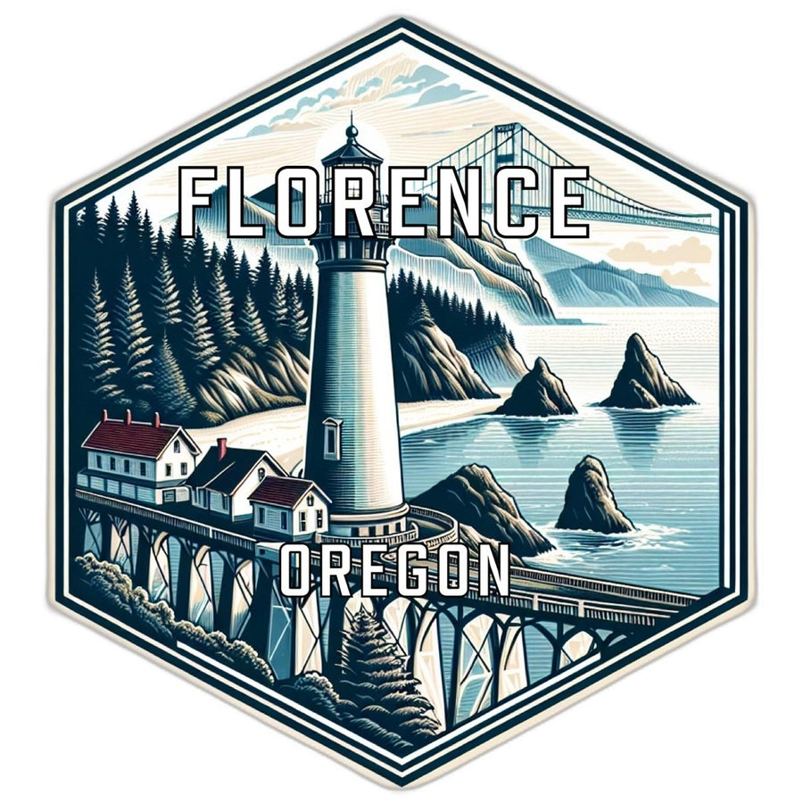 Florence Oregon Travel Destination Souvenir Vinyl Decal Sticker Image 1