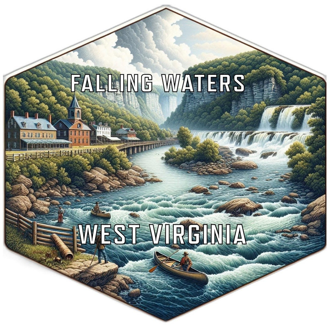 Falling Waters West Virginia Travel Destination Souvenir Vinyl Decal Sticker Image 1