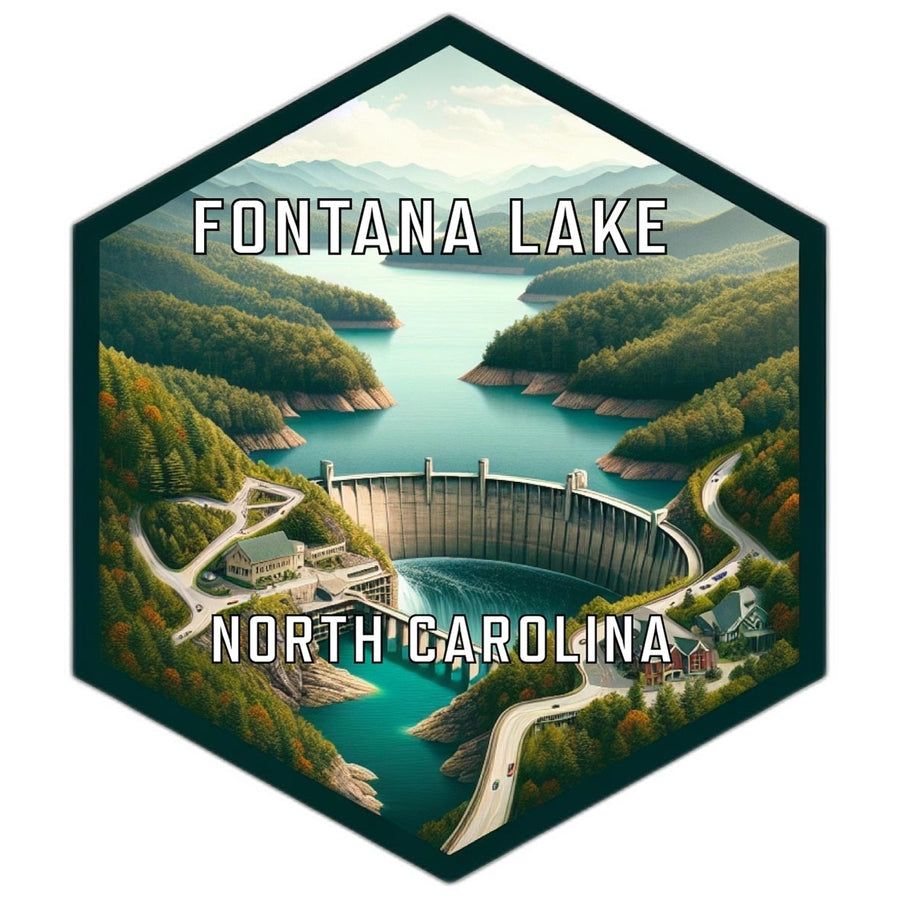 Fontana Lake North Carolina Travel Destination Souvenir Vinyl Decal Sticker Image 1