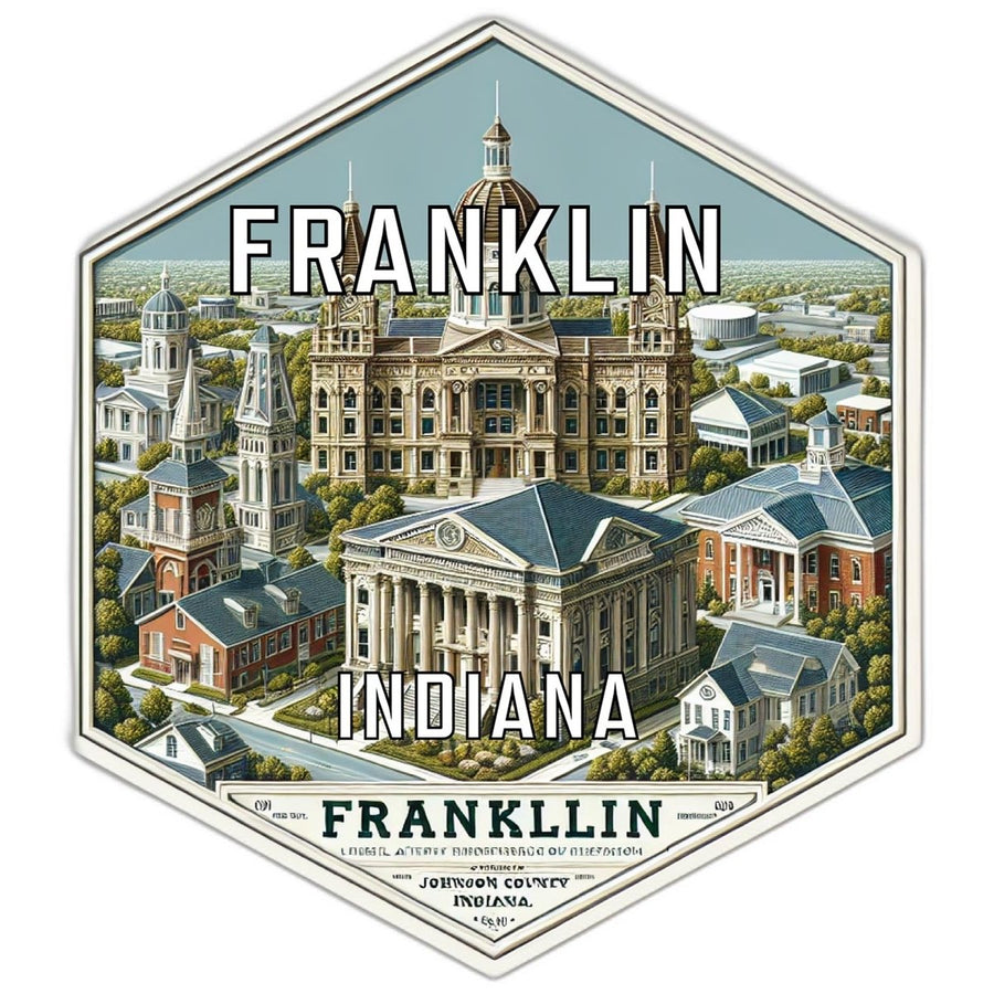 Franklin Indiana Travel Destination Souvenir Vinyl Decal Sticker Image 1