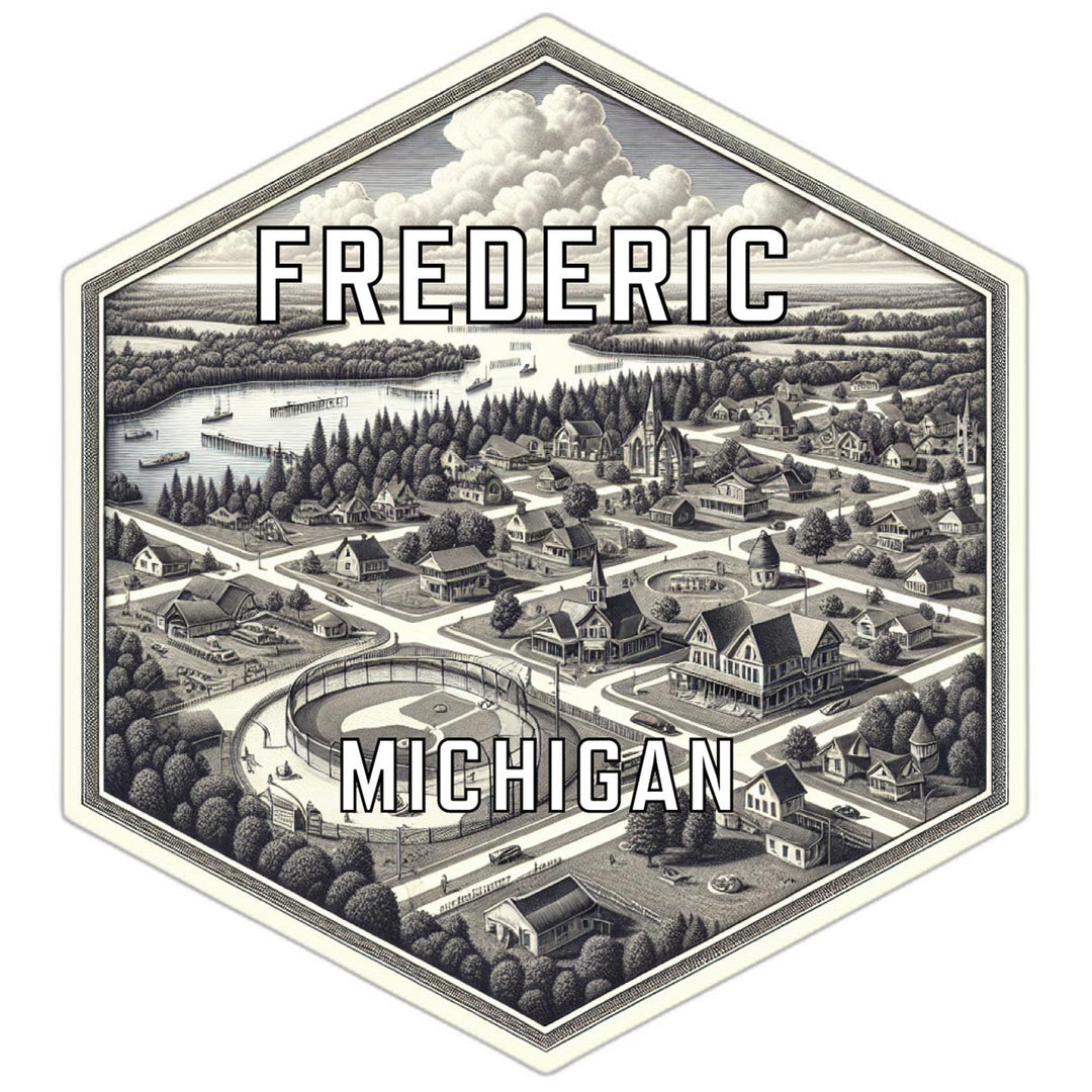 Frederic Michigan Travel Destination Souvenir Vinyl Decal Sticker Image 1