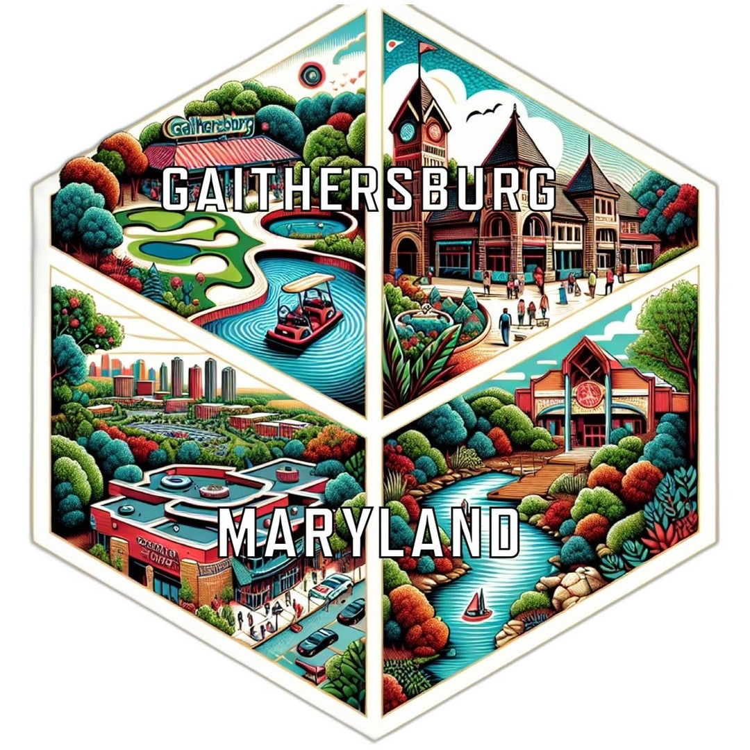 Gaithersburg Maryland Travel Destination Souvenir Vinyl Decal Sticker Image 1