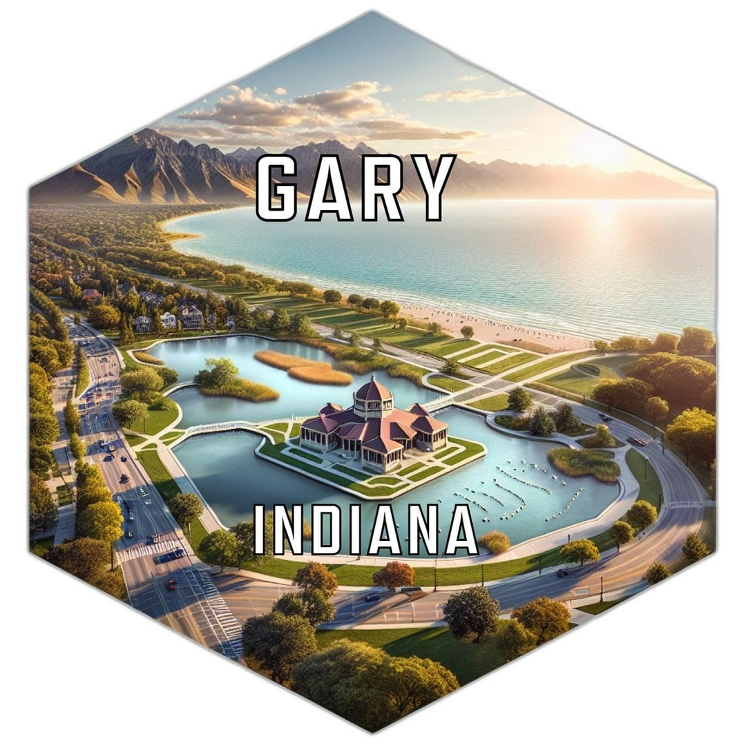 Gary Indiana Travel Destination Souvenir Vinyl Decal Sticker Image 1