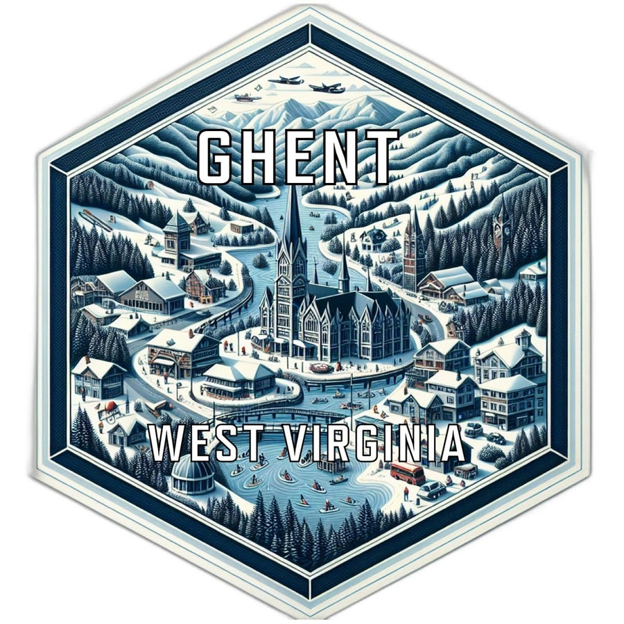 Ghent West Virginia Travel Destination Souvenir Vinyl Decal Sticker Image 1