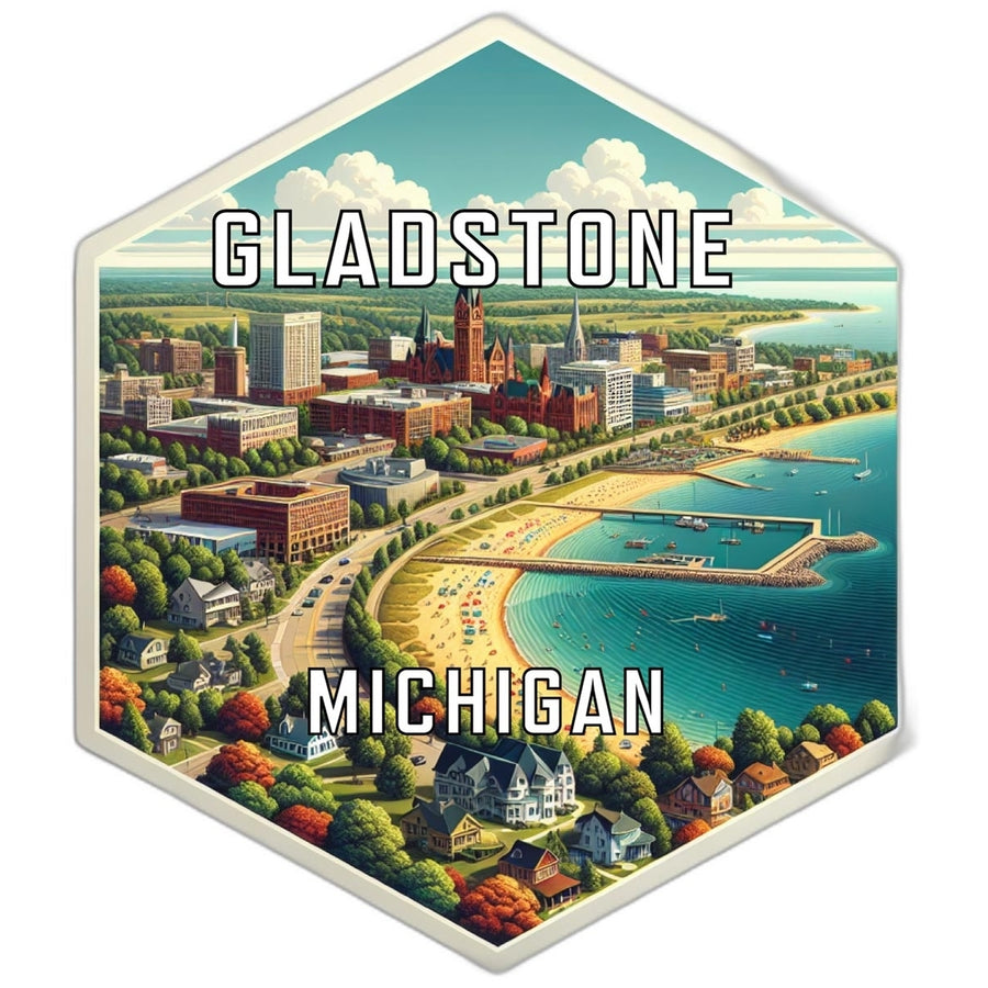 Gladstone Michigan Travel Destination Souvenir Vinyl Decal Sticker Image 1