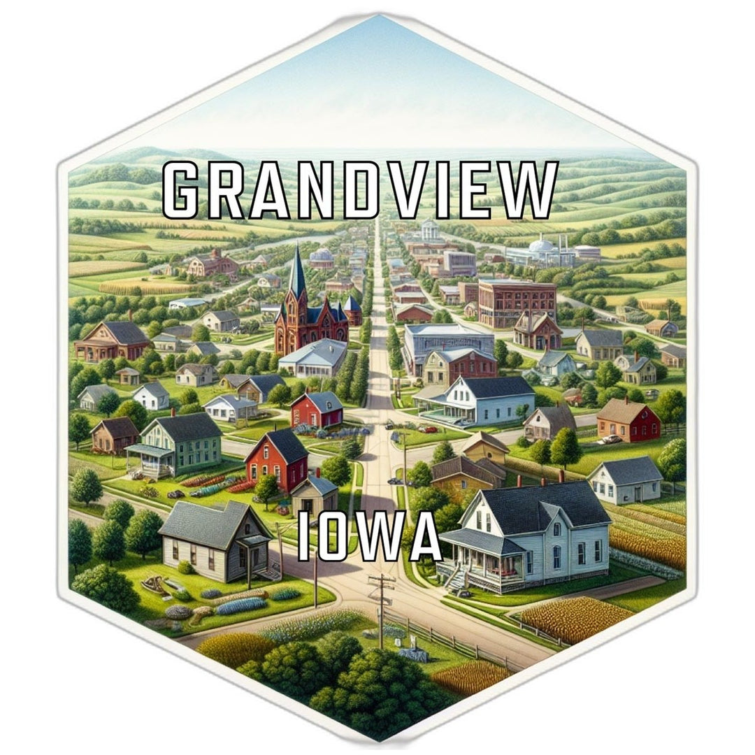 Grandview Iowa Travel Destination Souvenir Vinyl Decal Sticker Image 1