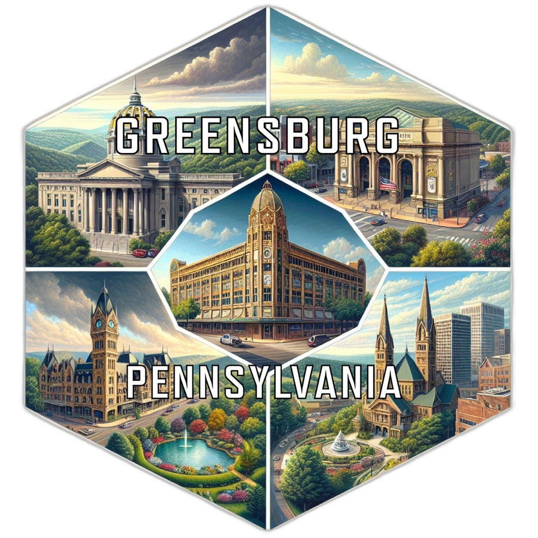 Greensburg Pennsylvania Travel Destination Souvenir Vinyl Decal Sticker Image 1