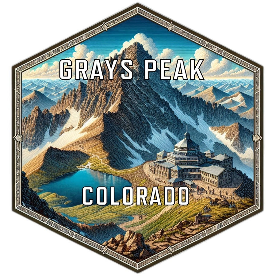 Grays Peak Colorado Travel Destination Souvenir Vinyl Decal Sticker Image 1