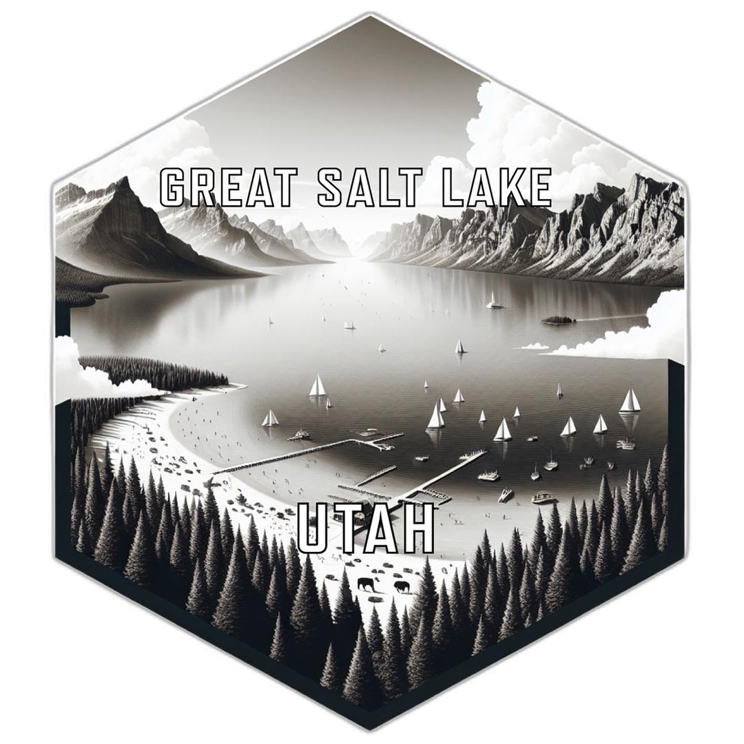 Great Salt Lake Utah Travel Destination Souvenir Vinyl Decal Sticker Image 1