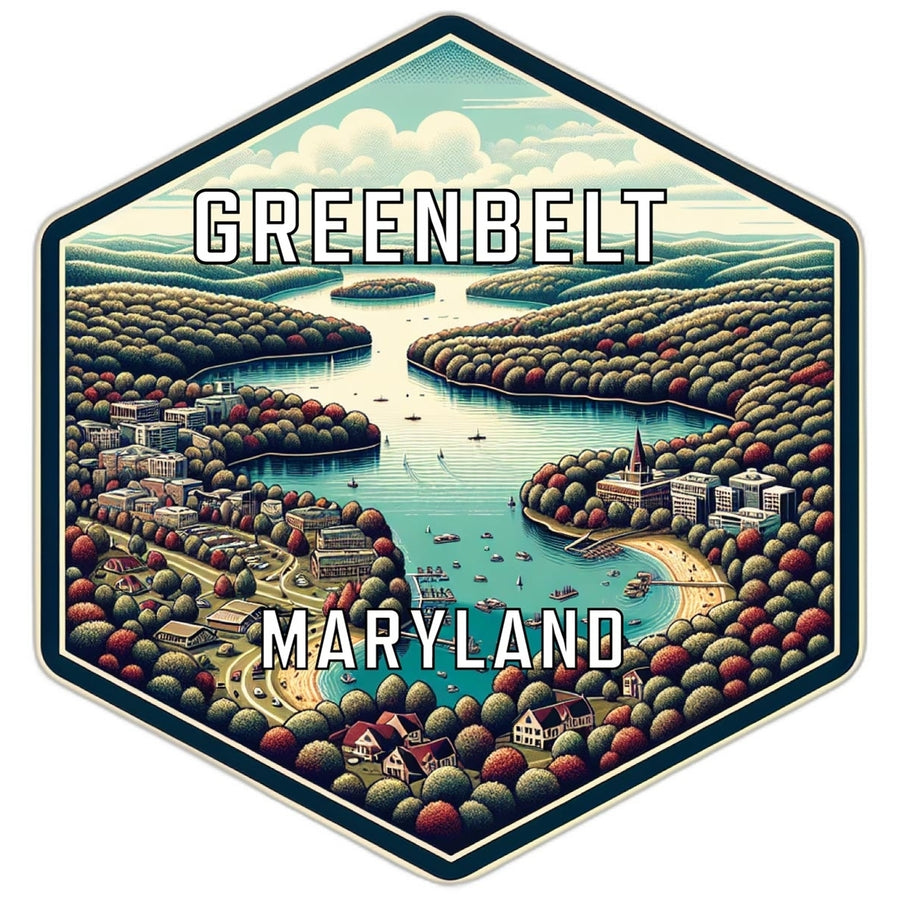 Greenbelt Maryland Travel Destination Souvenir Vinyl Decal Sticker Image 1