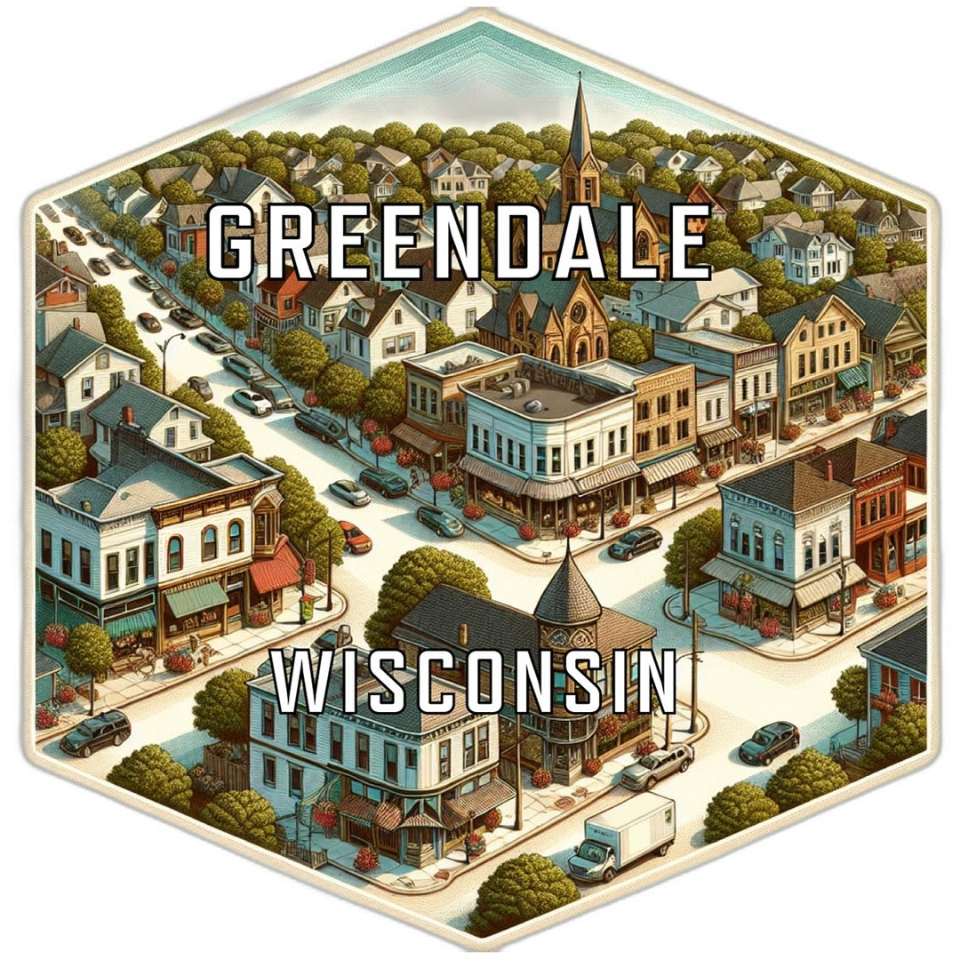 Greendale Wisconsin Travel Destination Souvenir Vinyl Decal Sticker Image 1