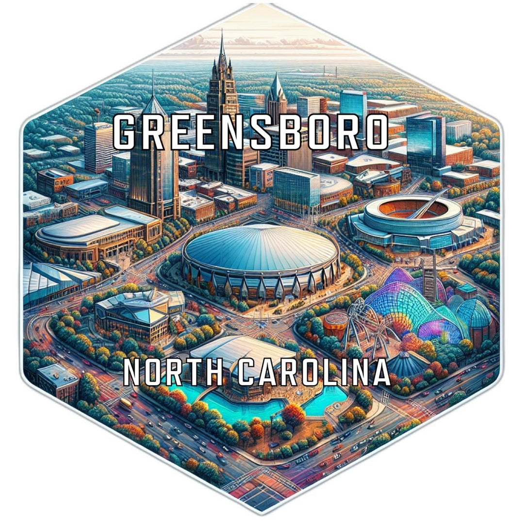 Greensboro North Carolina Travel Destination Souvenir Vinyl Decal Sticker Image 1